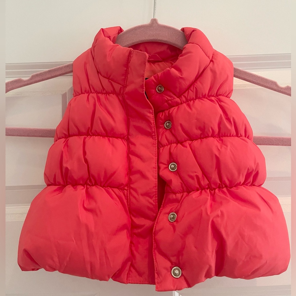 Baby Gap Hot Pink Puffer Vest Size 0-6 Months